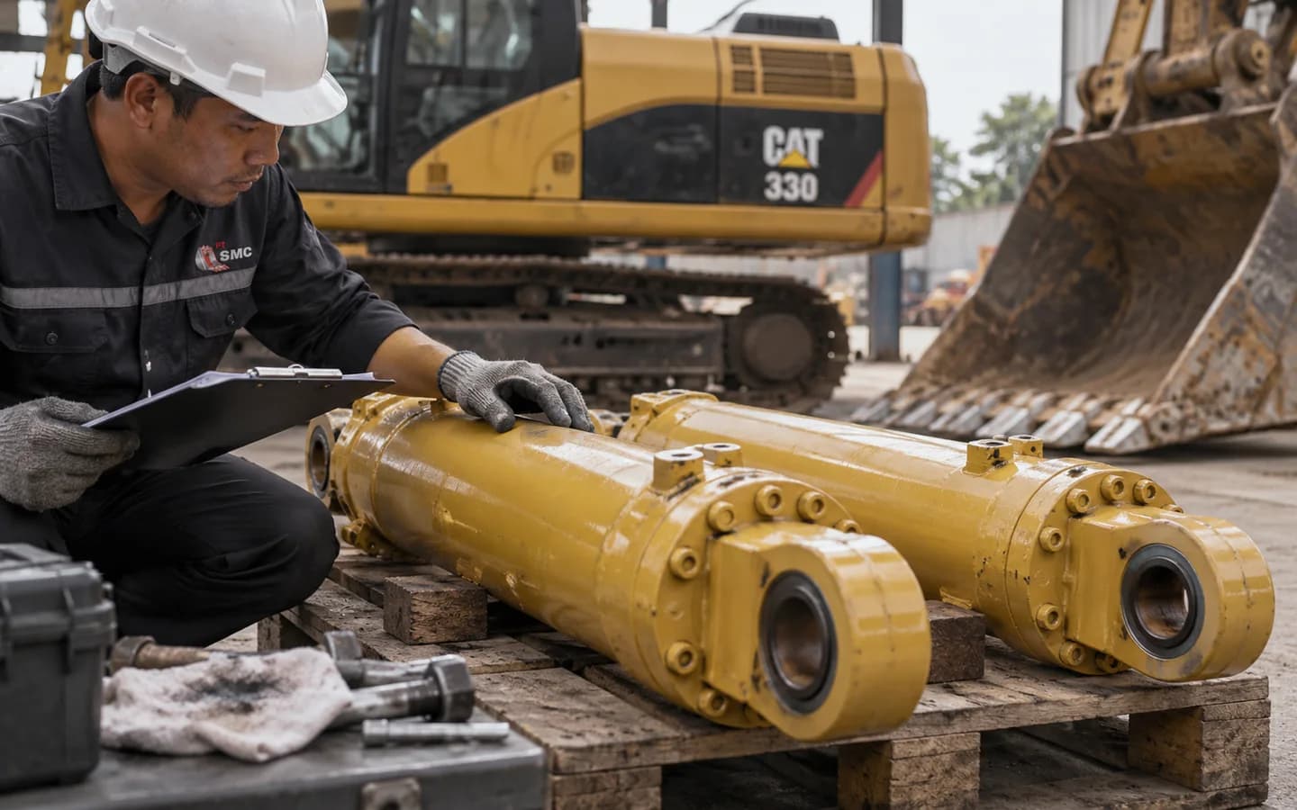 Bucket Cylinder Caterpillar 330: Ukuran, Kode Part, dan Checklist Pesanan