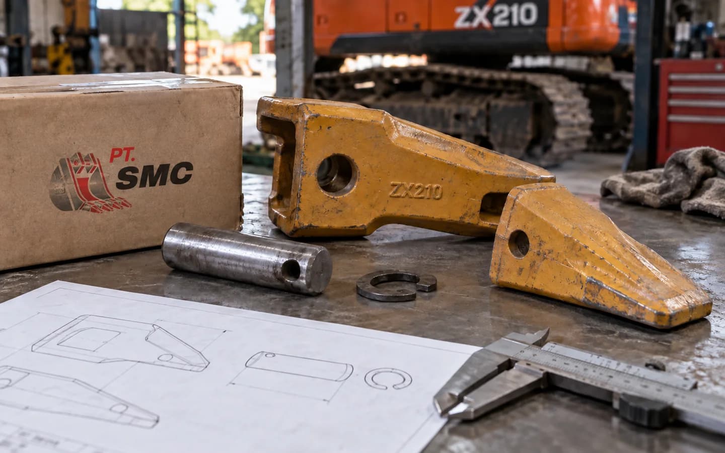 Pin Retainer Bucket Hitachi ZX210: Ukuran, Kode Part, dan Checklist Pesanan
