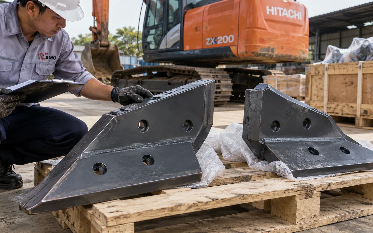 Side Cutter Bucket Hitachi ZX200: Ukuran, Kode Part, dan Checklist Pesanan