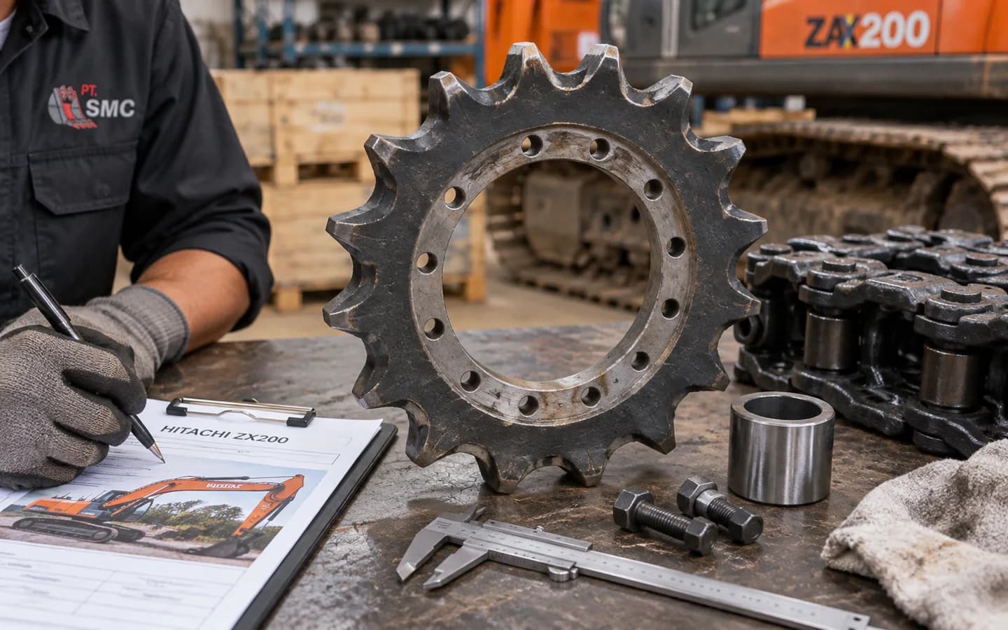 Sprocket Hitachi ZX200: Ukuran, Kode Part, dan Checklist Pesanan
