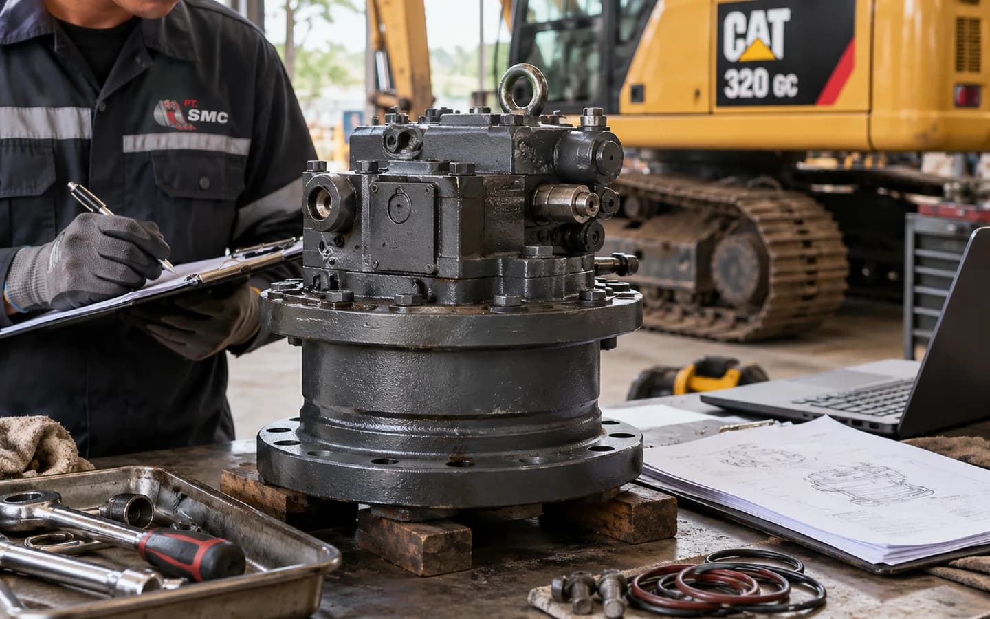 Swing Motor Caterpillar 320 GC: Ukuran, Kode Part, dan Checklist Pesanan