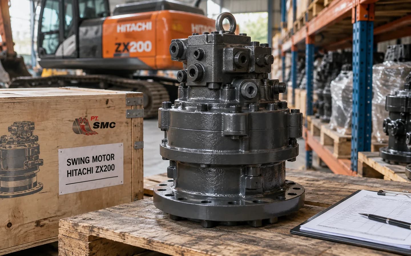 Swing Motor Hitachi ZX200: Ukuran, Kode Part, dan Checklist Pesanan