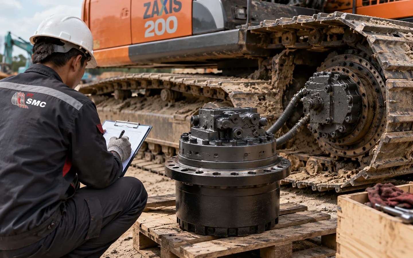 Travel Motor Hitachi ZX200: Ukuran, Kode Part, dan Checklist Pesanan
