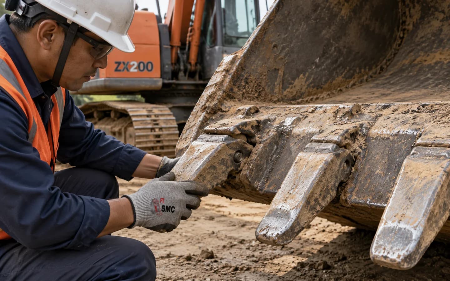 Bucket Adapter Hitachi ZX200 Bermasalah: Gejala dan Pemeriksaan Awal