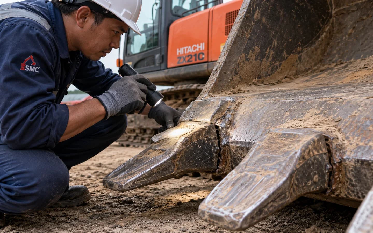 Bucket Adapter Hitachi ZX210 Bermasalah: Gejala dan Pemeriksaan Awal