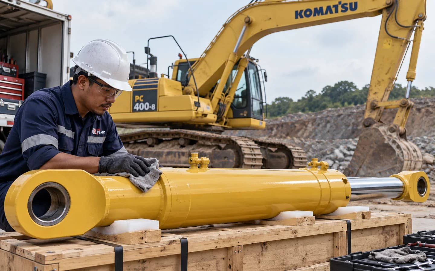 Arm Cylinder Komatsu PC400-8 Bermasalah: Gejala dan Pemeriksaan Awal