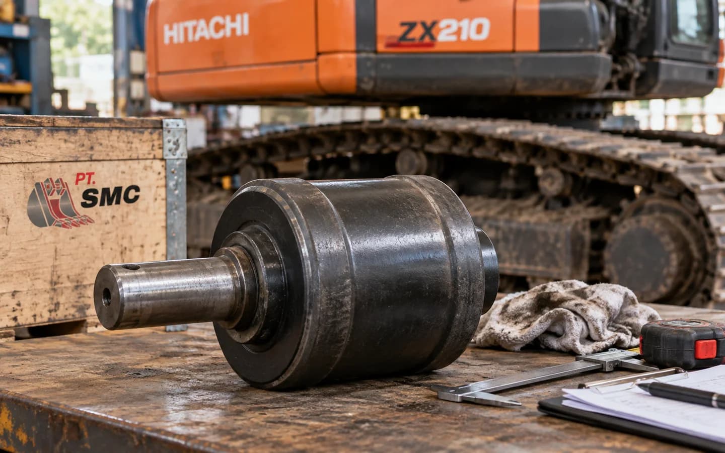 Carrier Roller Hitachi ZX210 Bermasalah: Gejala dan Pemeriksaan Awal