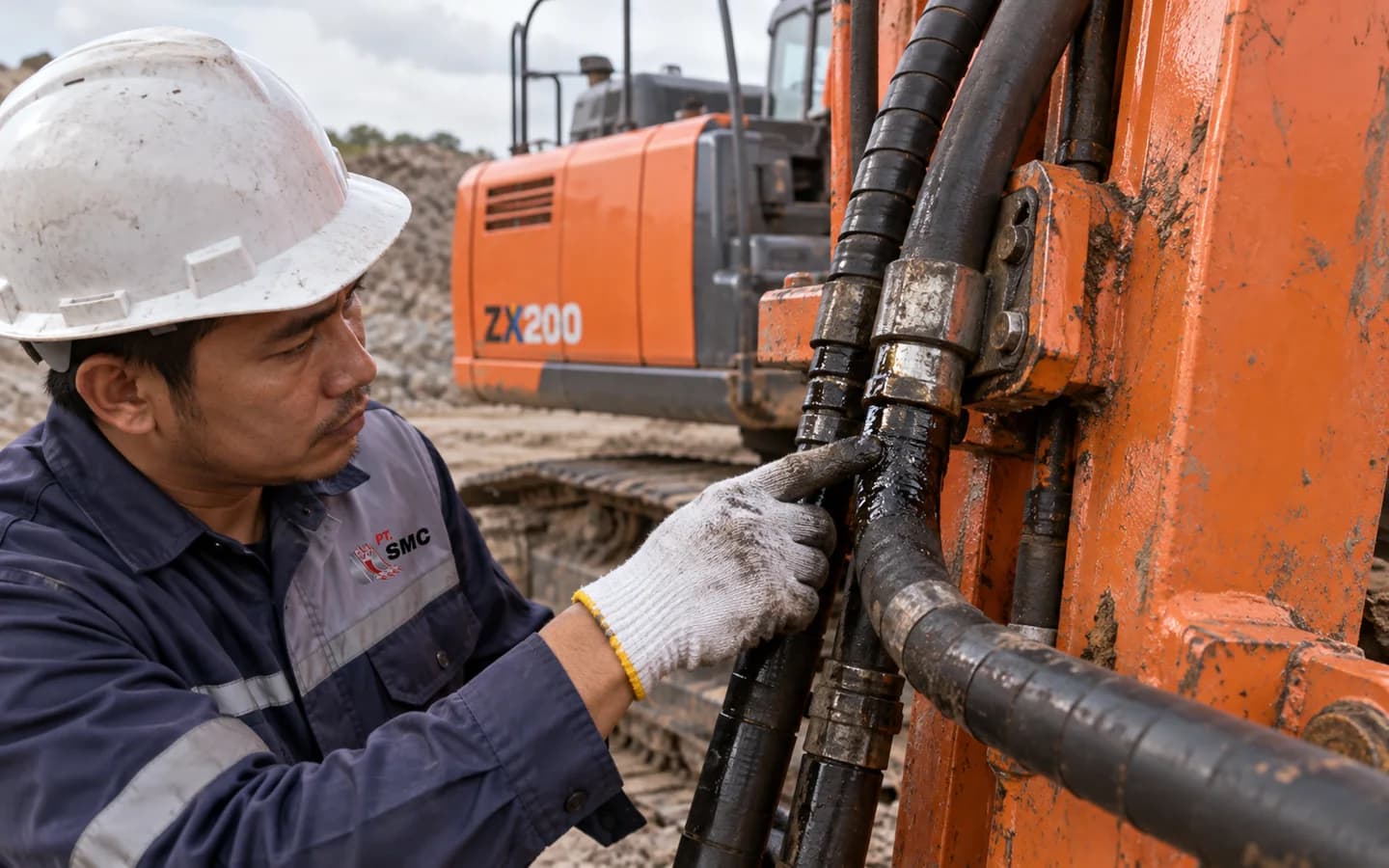 Hydraulic Hose Hitachi ZX200 Bermasalah: Gejala dan Pemeriksaan Awal