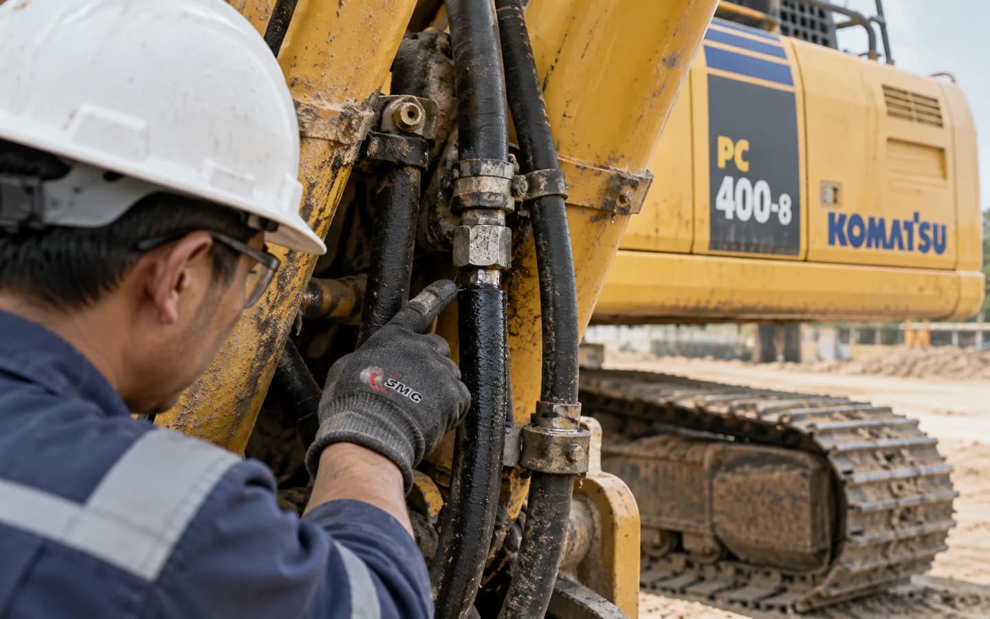 Hydraulic Hose Komatsu PC400-8 Bermasalah: Gejala dan Pemeriksaan Awal