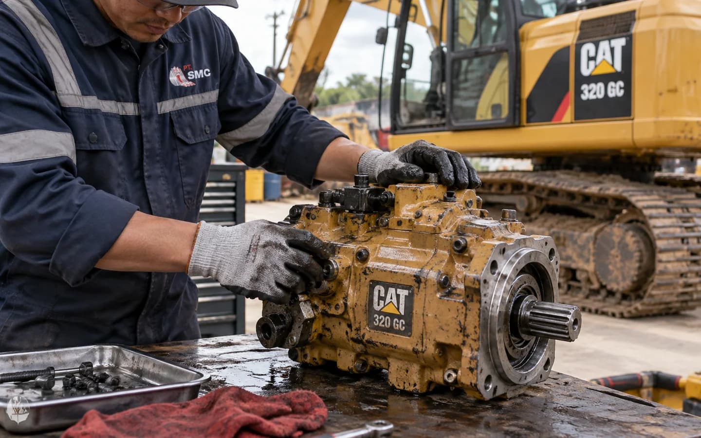 Hydraulic Pump Caterpillar 320 GC Bermasalah: Gejala dan Pemeriksaan Awal