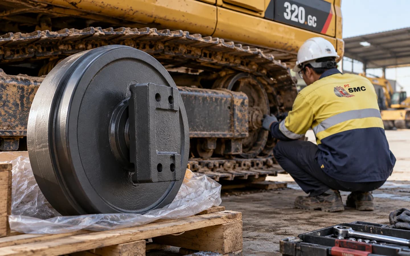 Idler Caterpillar 320 GC Bermasalah: Gejala dan Pemeriksaan Awal