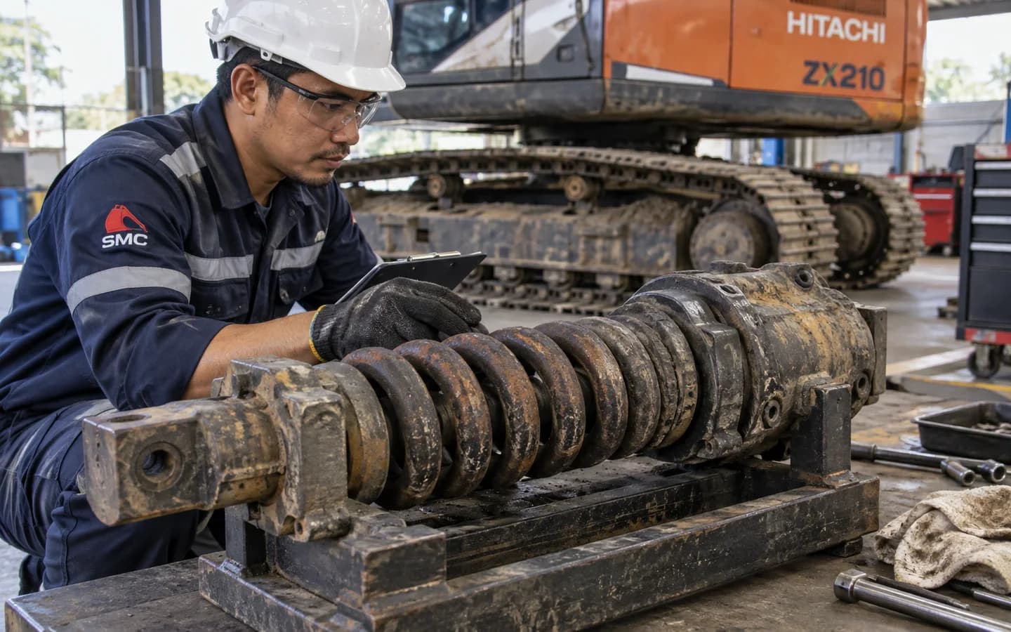 Recoil Spring Hitachi ZX210 Bermasalah: Gejala dan Pemeriksaan Awal
