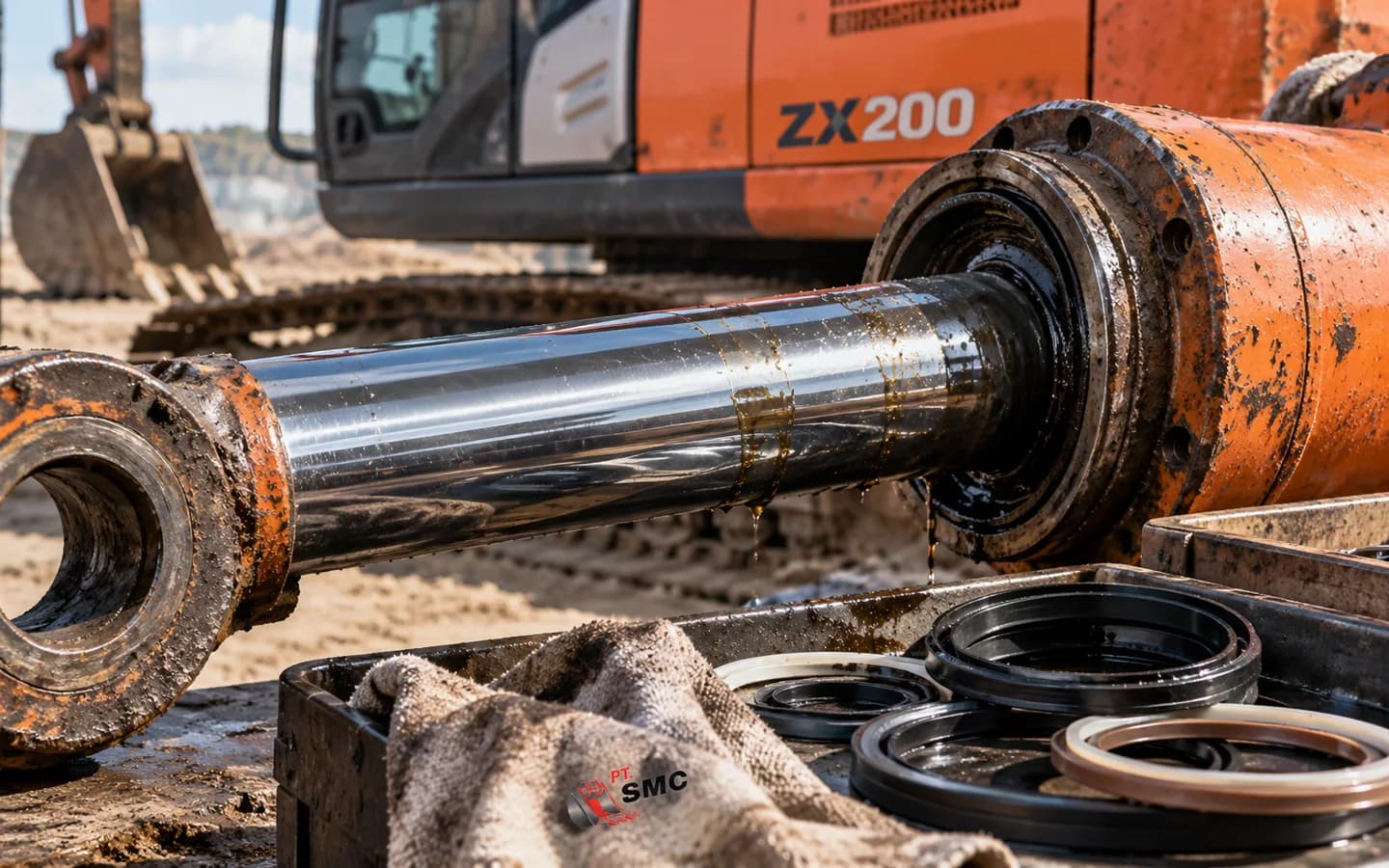 Seal Kit Cylinder Hitachi ZX200 Bermasalah: Gejala dan Pemeriksaan Awal