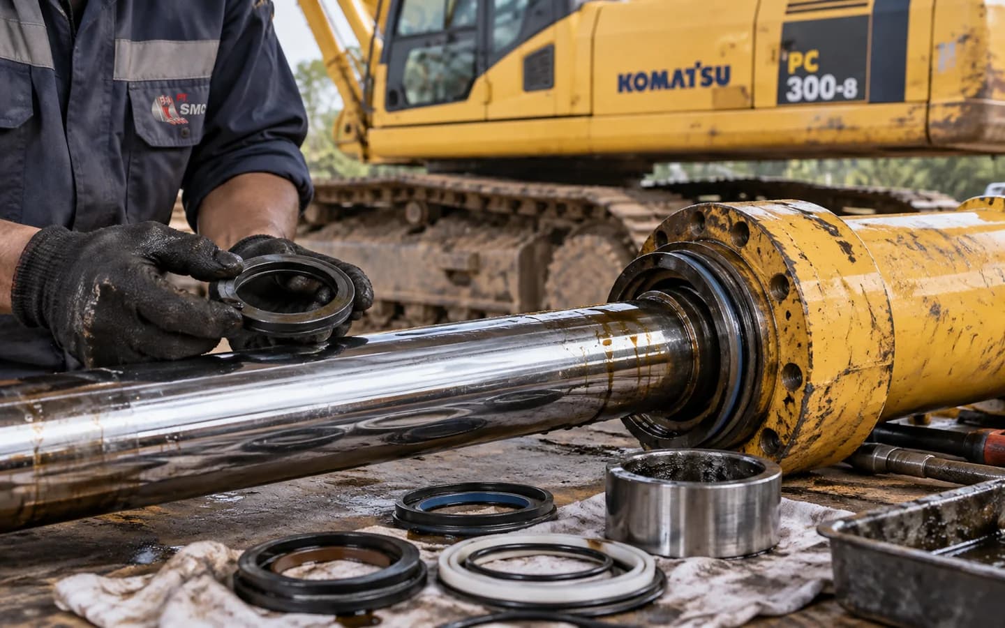 Seal Kit Cylinder Komatsu PC300-8 Bermasalah: Gejala dan Pemeriksaan Awal