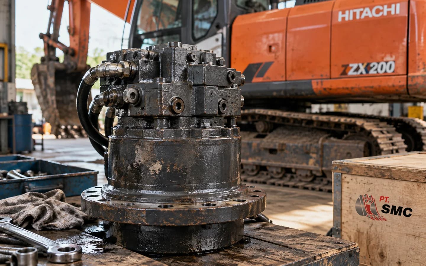 Swing Motor Hitachi ZX200 Bermasalah: Gejala dan Pemeriksaan Awal
