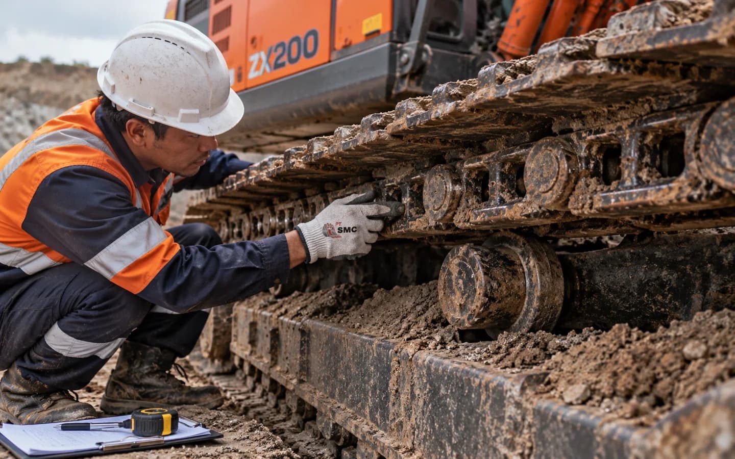 Track Link Assy Hitachi ZX200 Bermasalah: Gejala dan Pemeriksaan Awal
