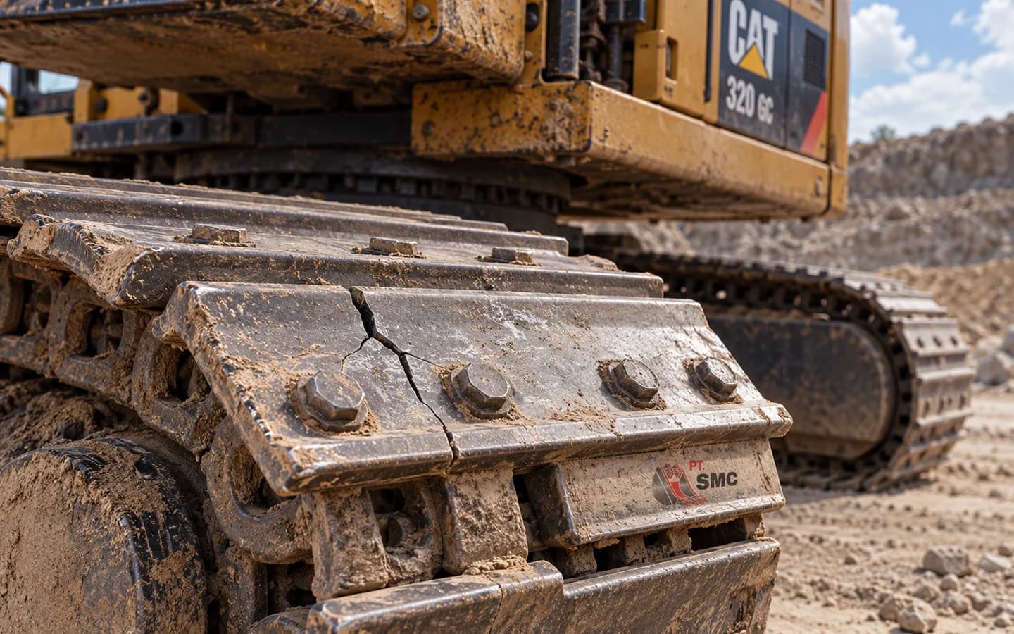 Track Shoe Caterpillar 320 GC Bermasalah: Gejala dan Pemeriksaan Awal