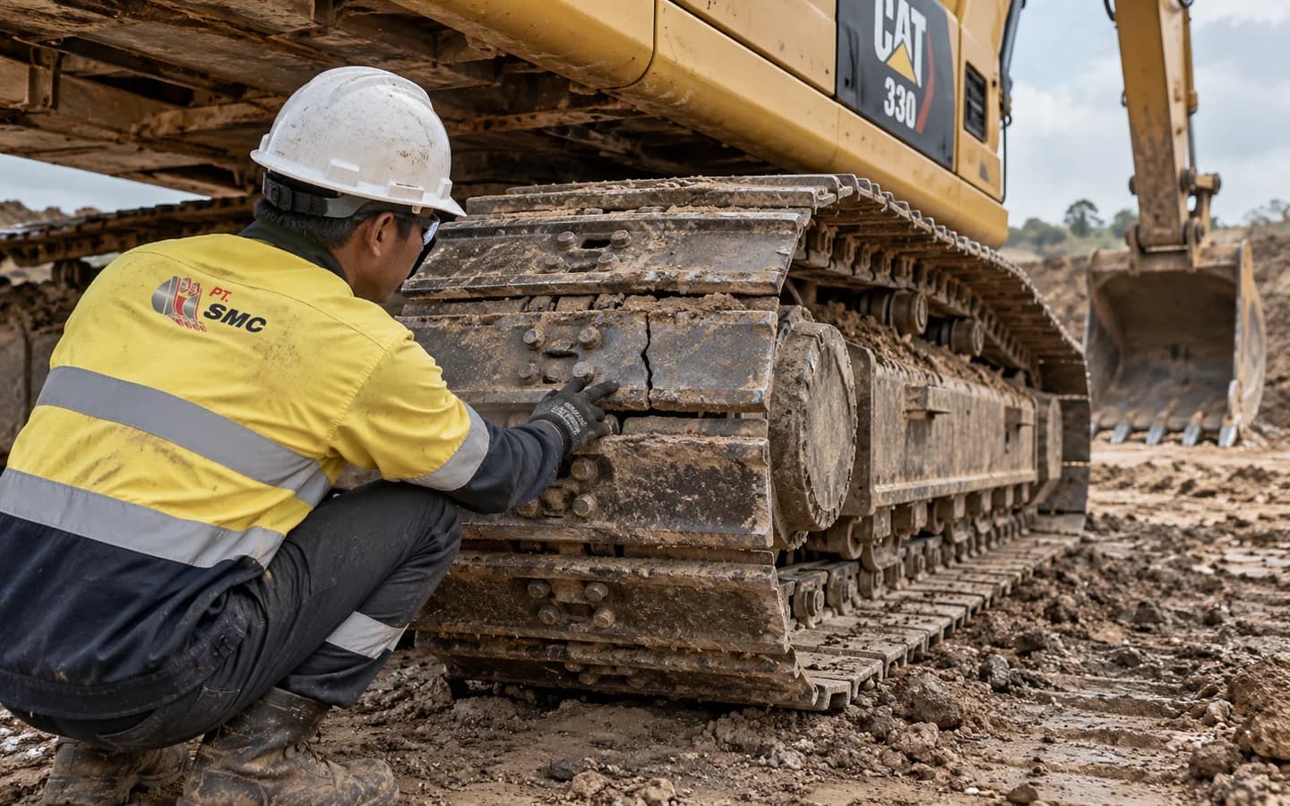 Track Shoe Caterpillar 330 Bermasalah: Gejala dan Pemeriksaan Awal