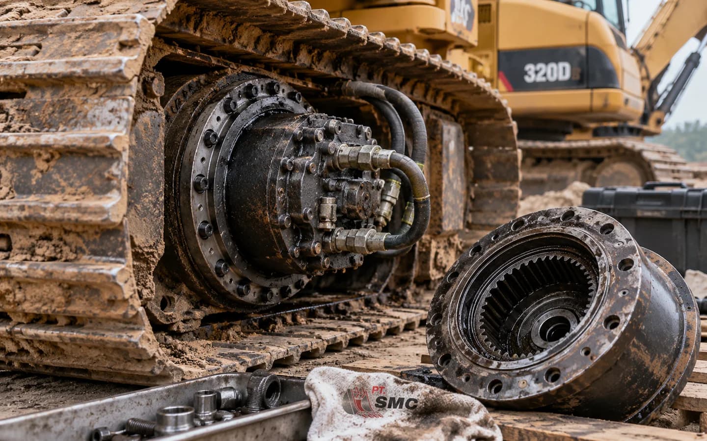 Travel Motor Caterpillar 320D Bermasalah: Gejala dan Pemeriksaan Awal