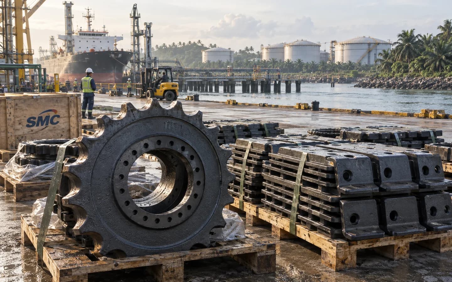 Sparepart Alat Berat Dumai: Kirim via Pekanbaru atau Kapal, Estimasi dan Cara Order