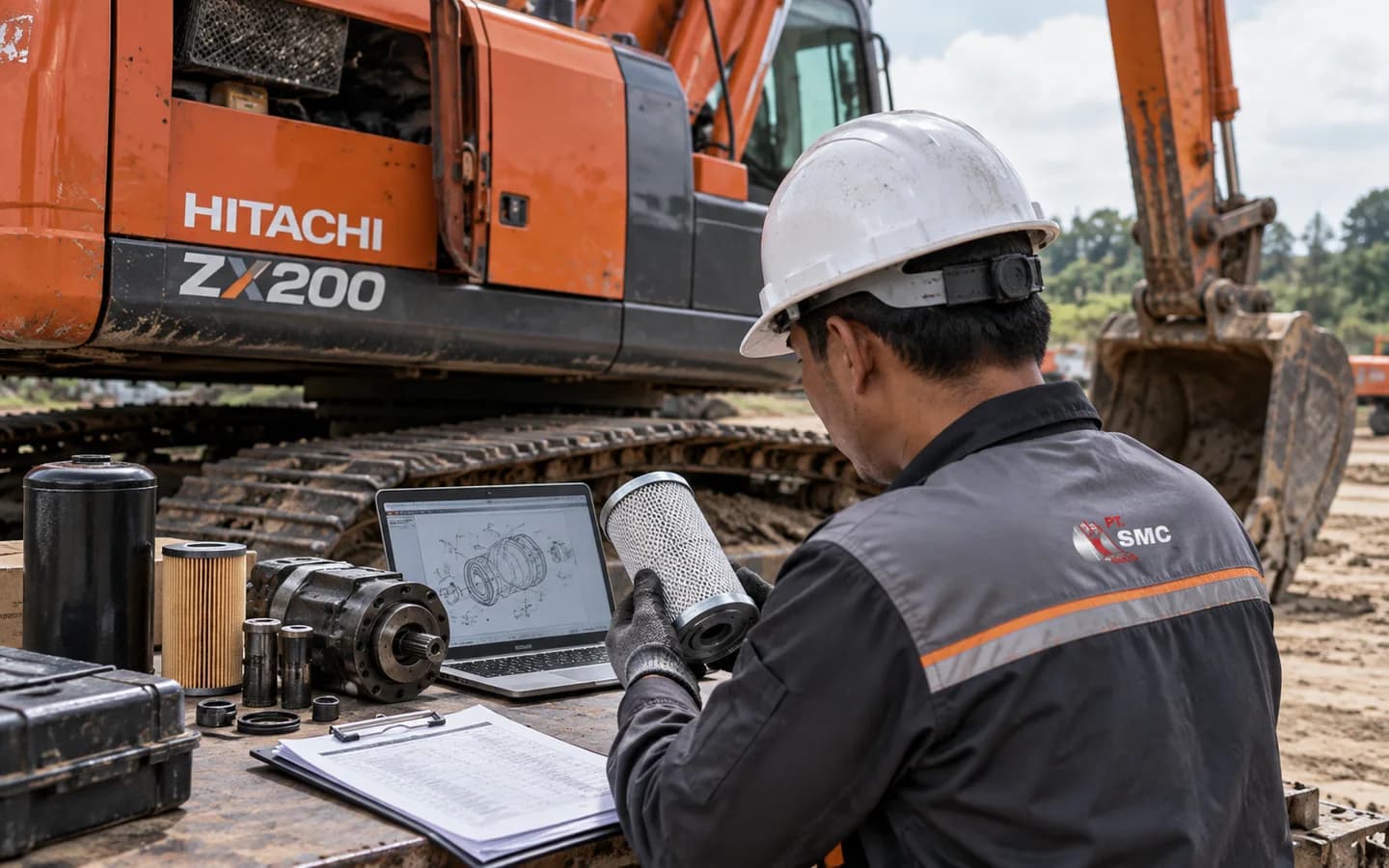 Cara Mencari Sparepart Hitachi ZX200: Data Unit dan Part Number