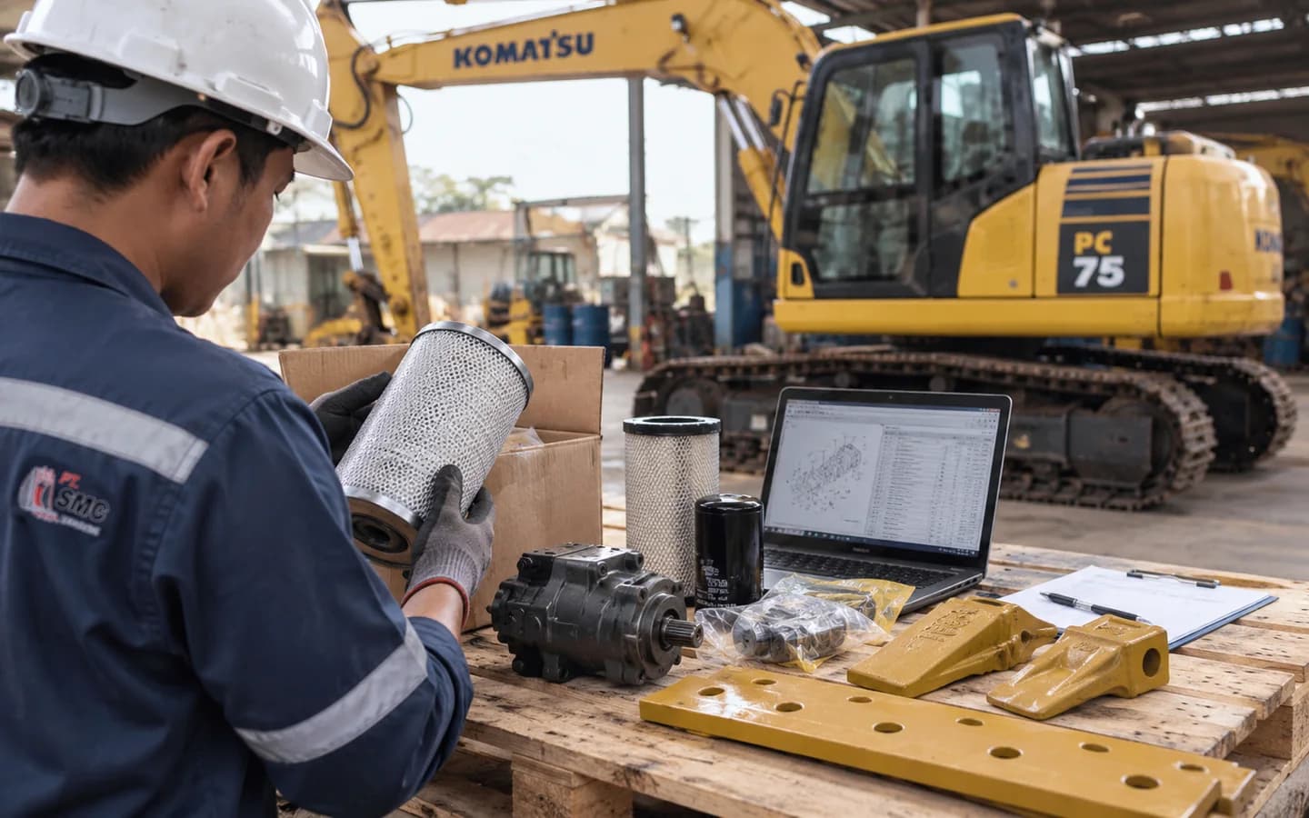 Cara Mencari Sparepart Komatsu PC75: Data Unit dan Part Number