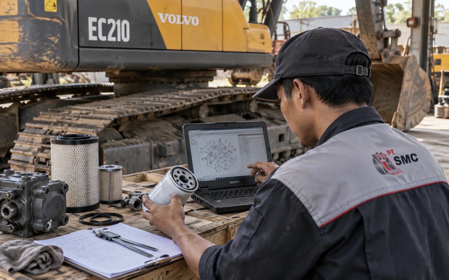 Cara Mencari Sparepart Volvo EC210: Data Unit dan Part Number
