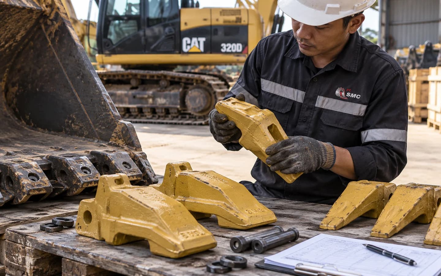 Bucket Adapter Caterpillar 320D: Ukuran, Kode Part, dan Checklist Pesanan