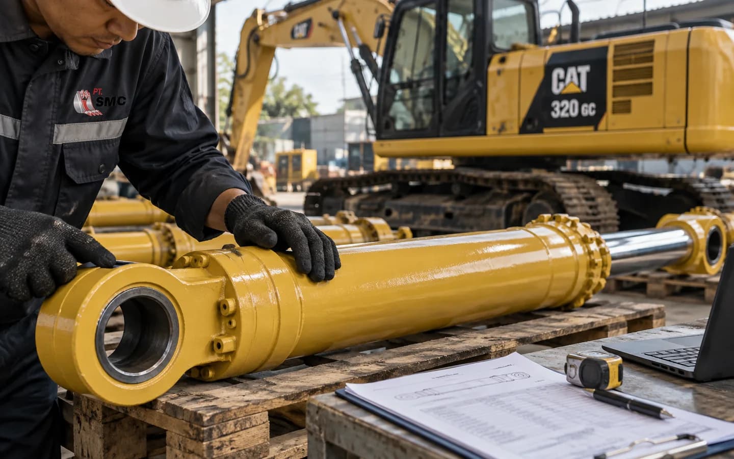 Boom Cylinder Caterpillar 320 GC: Ukuran, Kode Part, dan Checklist Pesanan