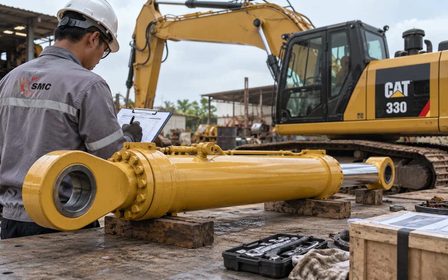 Boom Cylinder Caterpillar 330: Ukuran, Kode Part, dan Checklist Pesanan
