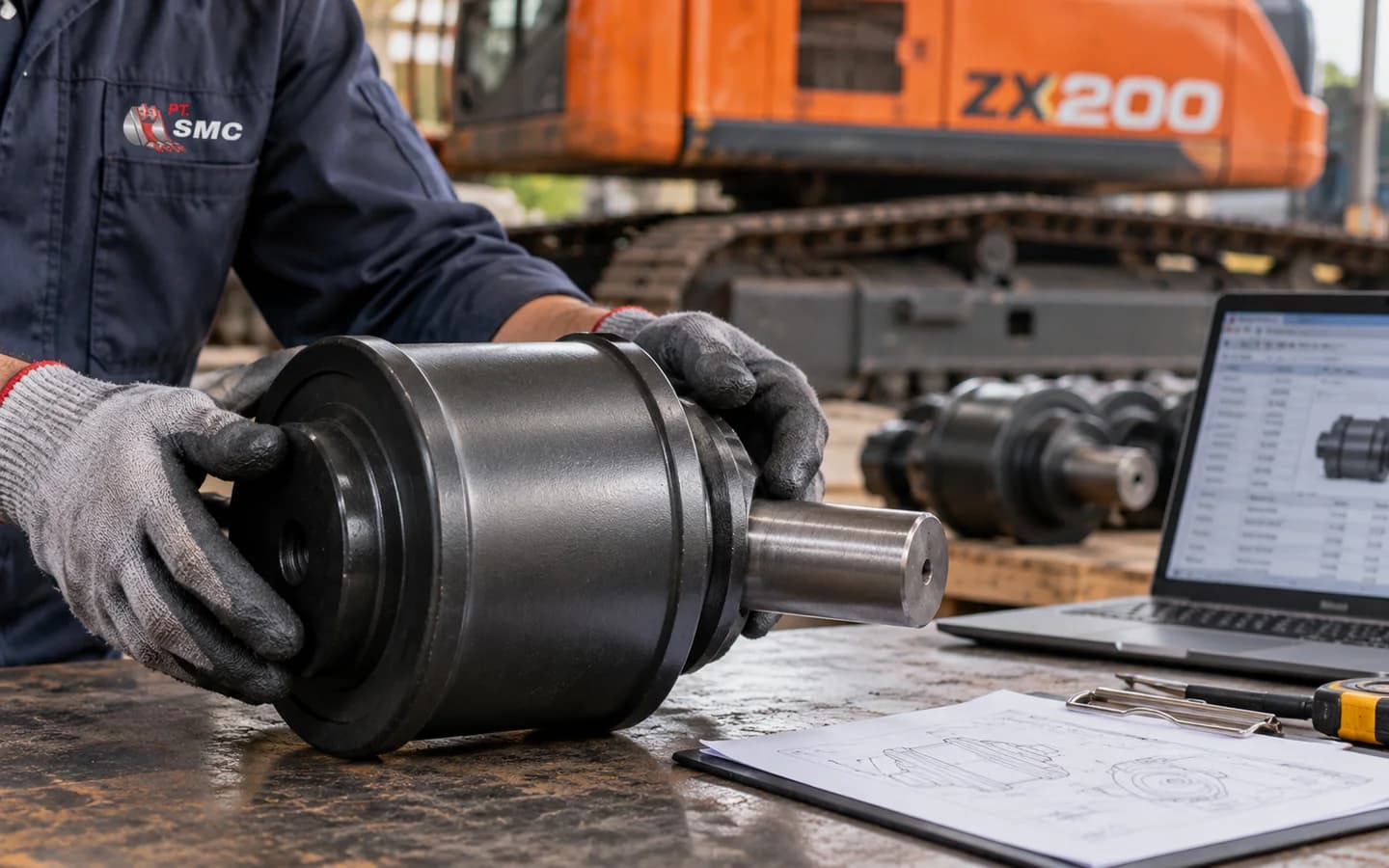 Carrier Roller Hitachi ZX200: Ukuran, Kode Part, dan Checklist Pesanan