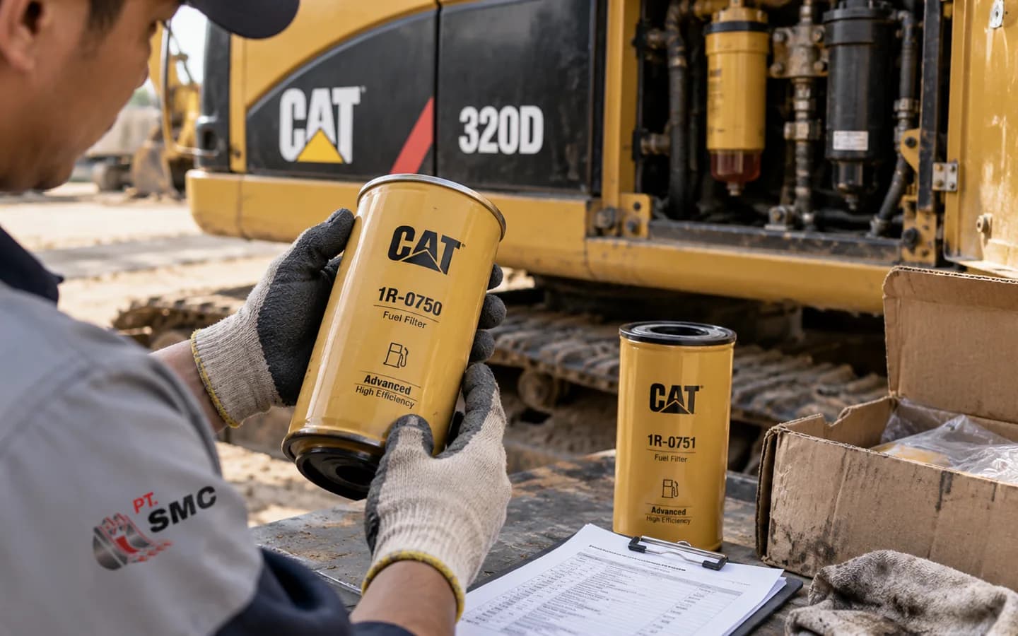 Fuel Filter Caterpillar 320D: Ukuran, Kode Part, dan Checklist Pesanan