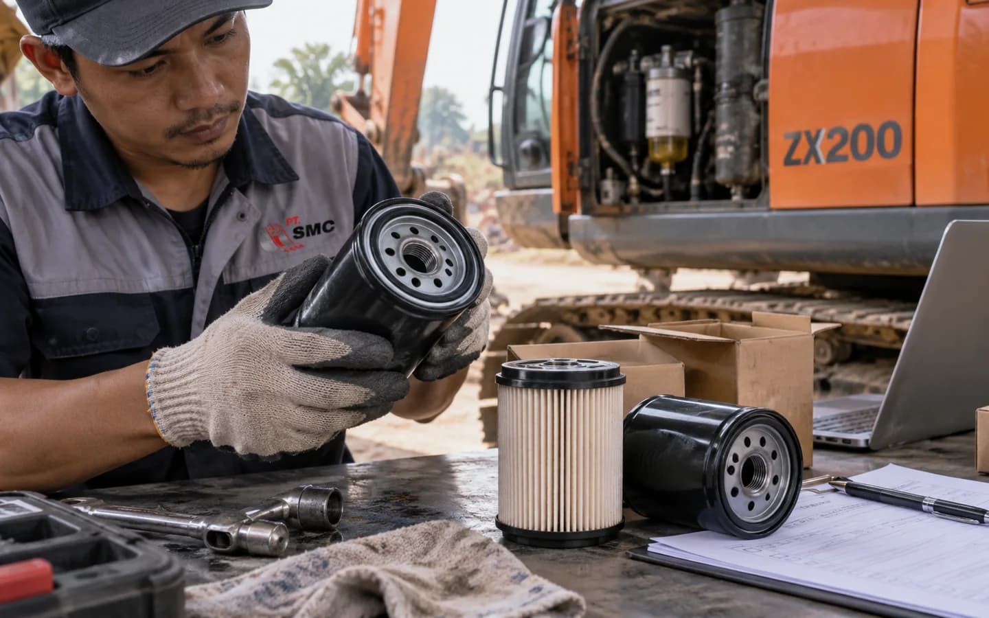 Fuel Filter Hitachi ZX200: Ukuran, Kode Part, dan Checklist Pesanan
