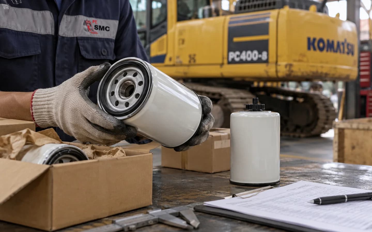 Fuel Filter Komatsu PC400-8: Ukuran, Kode Part, dan Checklist Pesanan