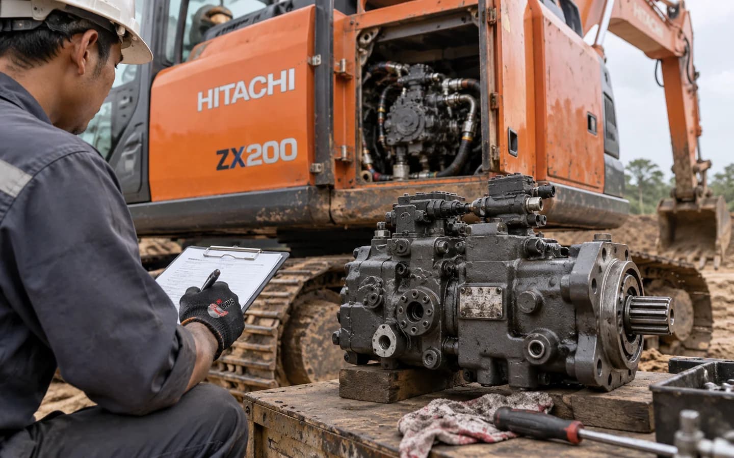 Hydraulic Pump Hitachi ZX200: Ukuran, Kode Part, dan Checklist Pesanan