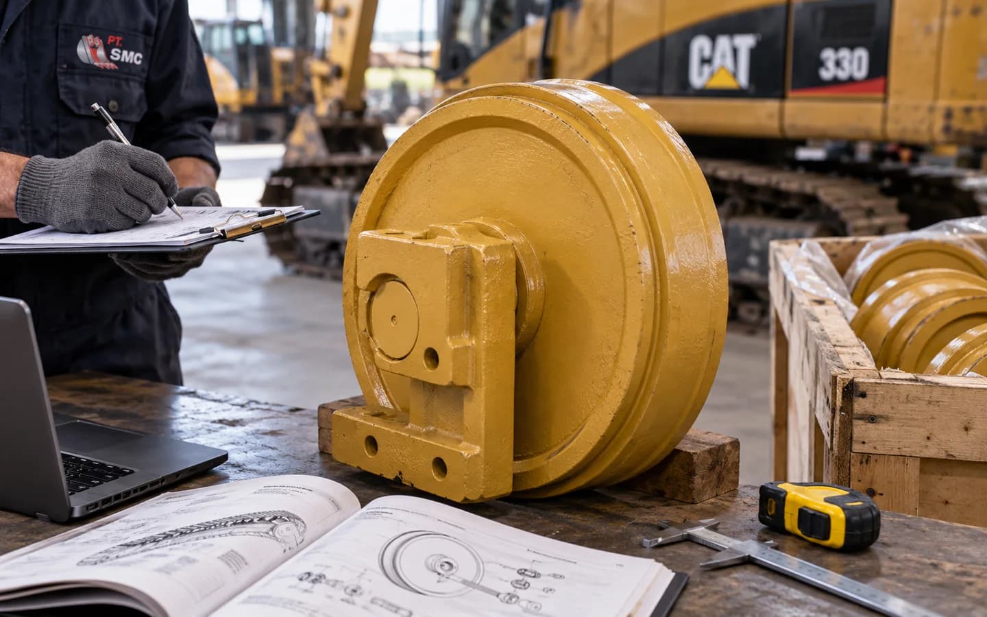 Idler Caterpillar 330: Ukuran, Kode Part, dan Checklist Pesanan