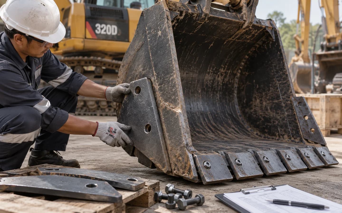 Side Cutter Bucket Caterpillar 320D: Ukuran, Kode Part, dan Checklist Pesanan