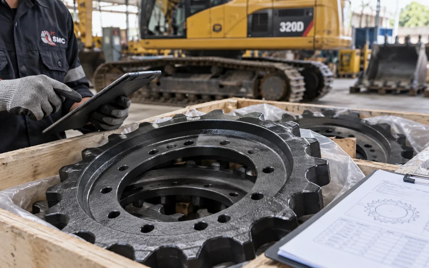 Sprocket Caterpillar 320D: Ukuran, Kode Part, dan Checklist Pesanan