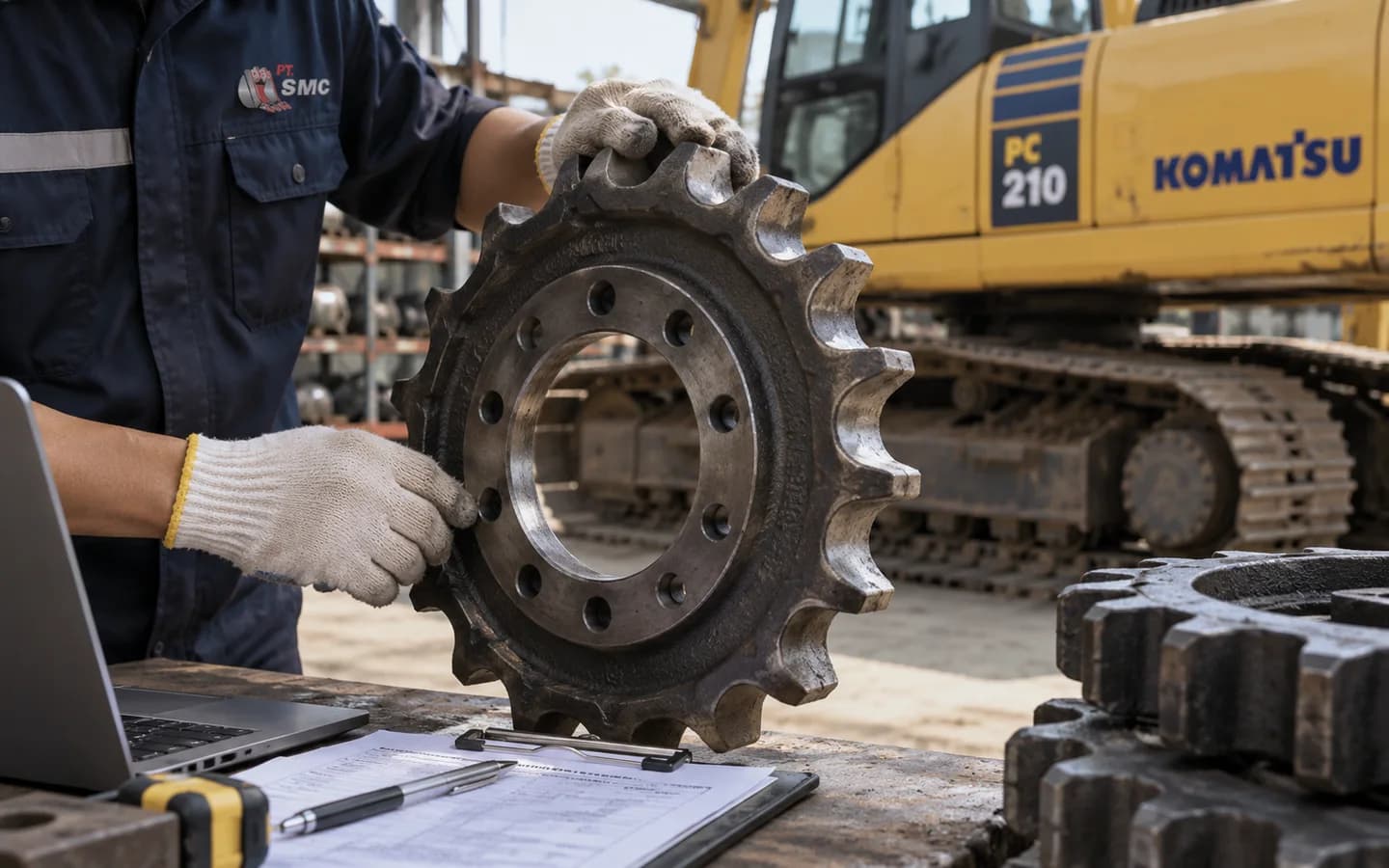 Sprocket Komatsu PC210-10: Ukuran, Kode Part, dan Checklist Pesanan