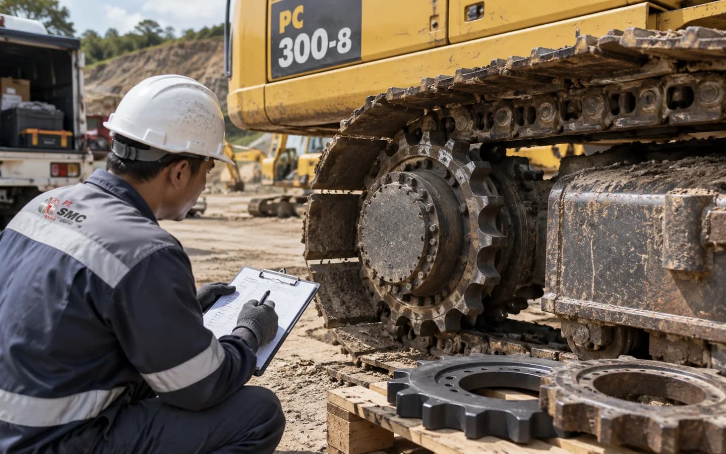 Sprocket Komatsu PC300-8: Ukuran, Kode Part, dan Checklist Pesanan
