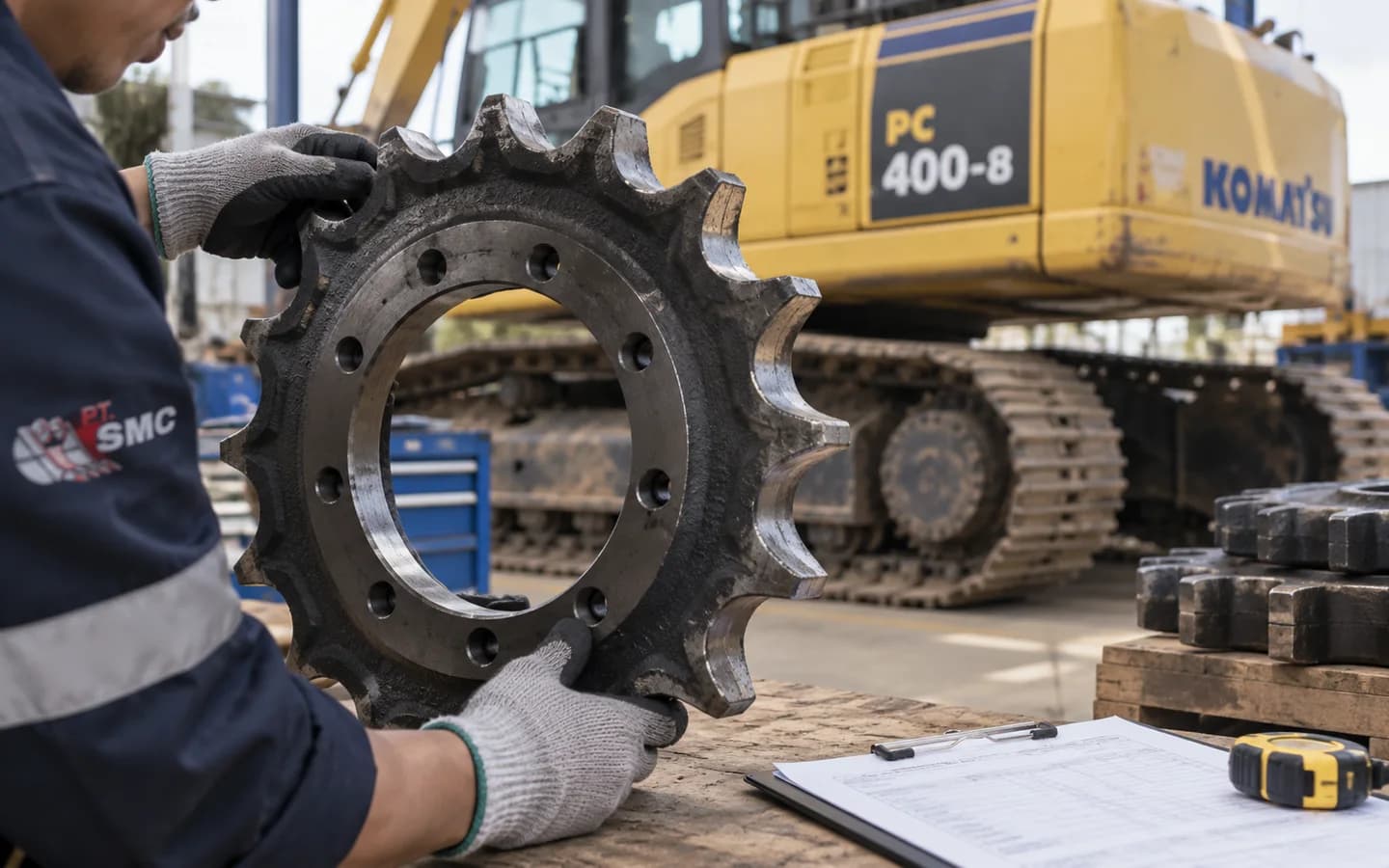 Sprocket Komatsu PC400-8: Ukuran, Kode Part, dan Checklist Pesanan