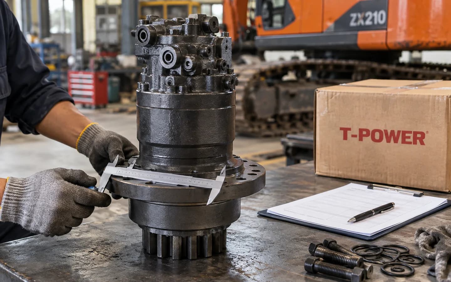 Swing Motor Hitachi ZX210: Ukuran, Kode Part, dan Checklist Pesanan