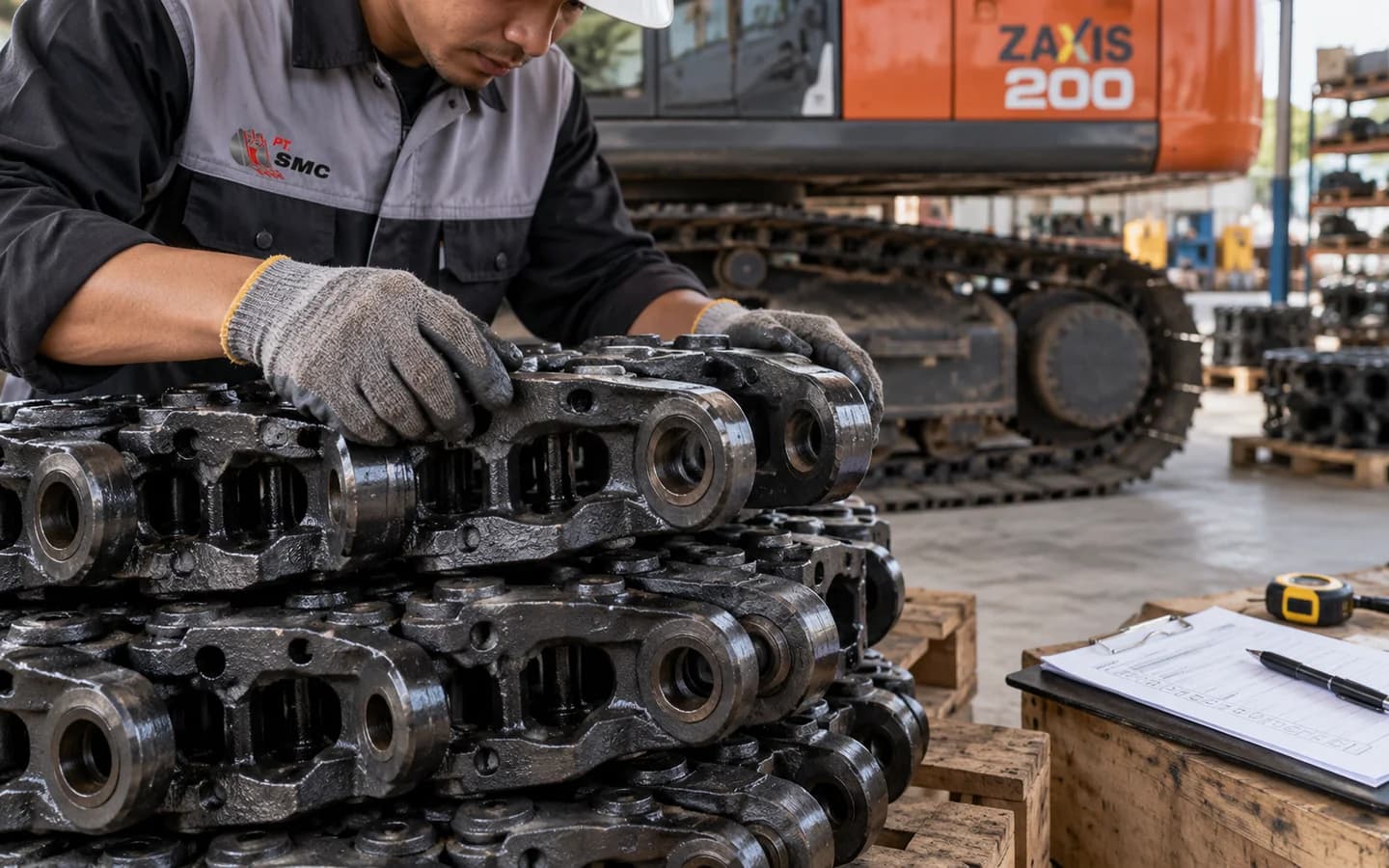 Track Link Assy Hitachi ZX200: Ukuran, Kode Part, dan Checklist Pesanan