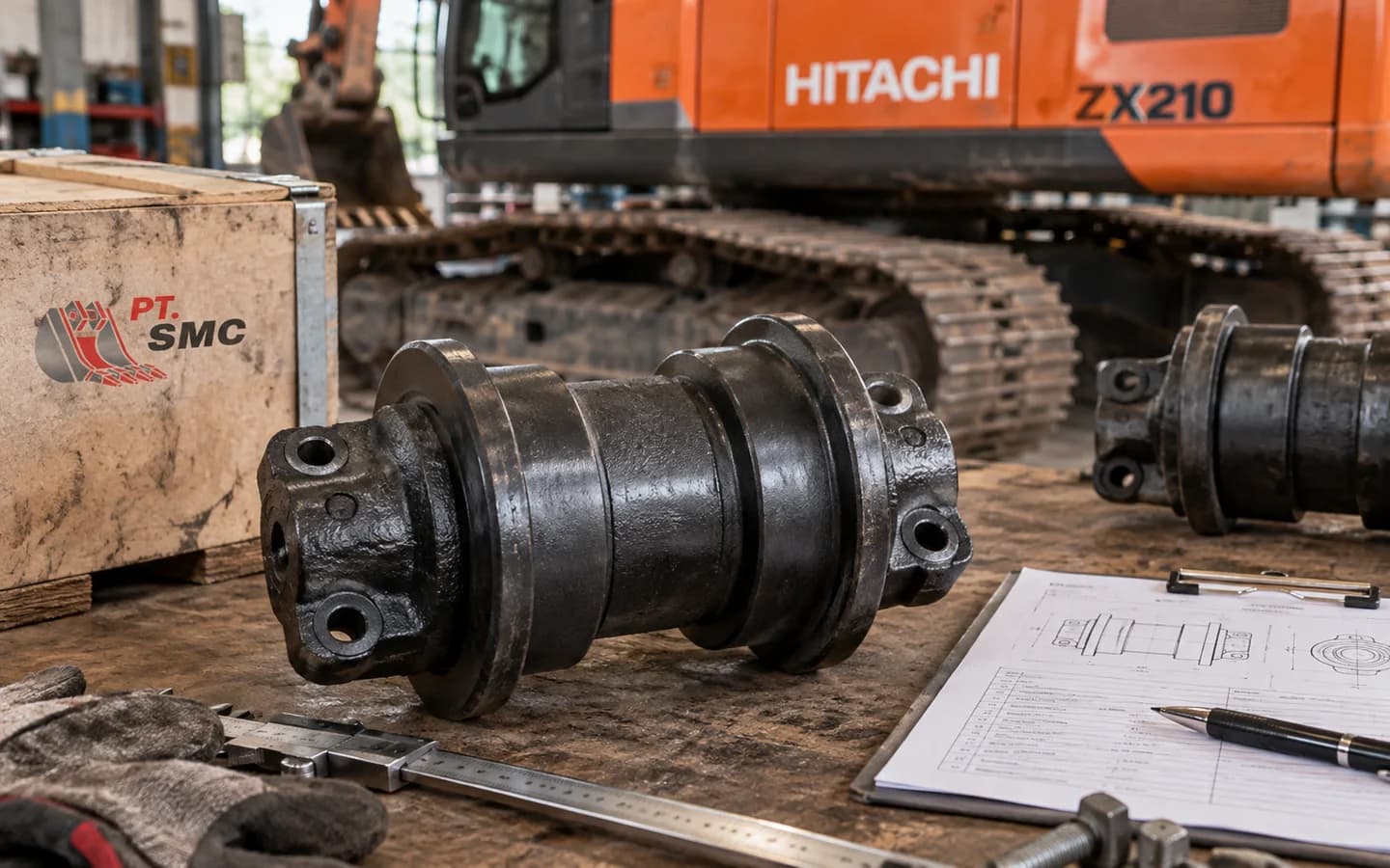 Track Roller Hitachi ZX210: Ukuran, Kode Part, dan Checklist Pesanan