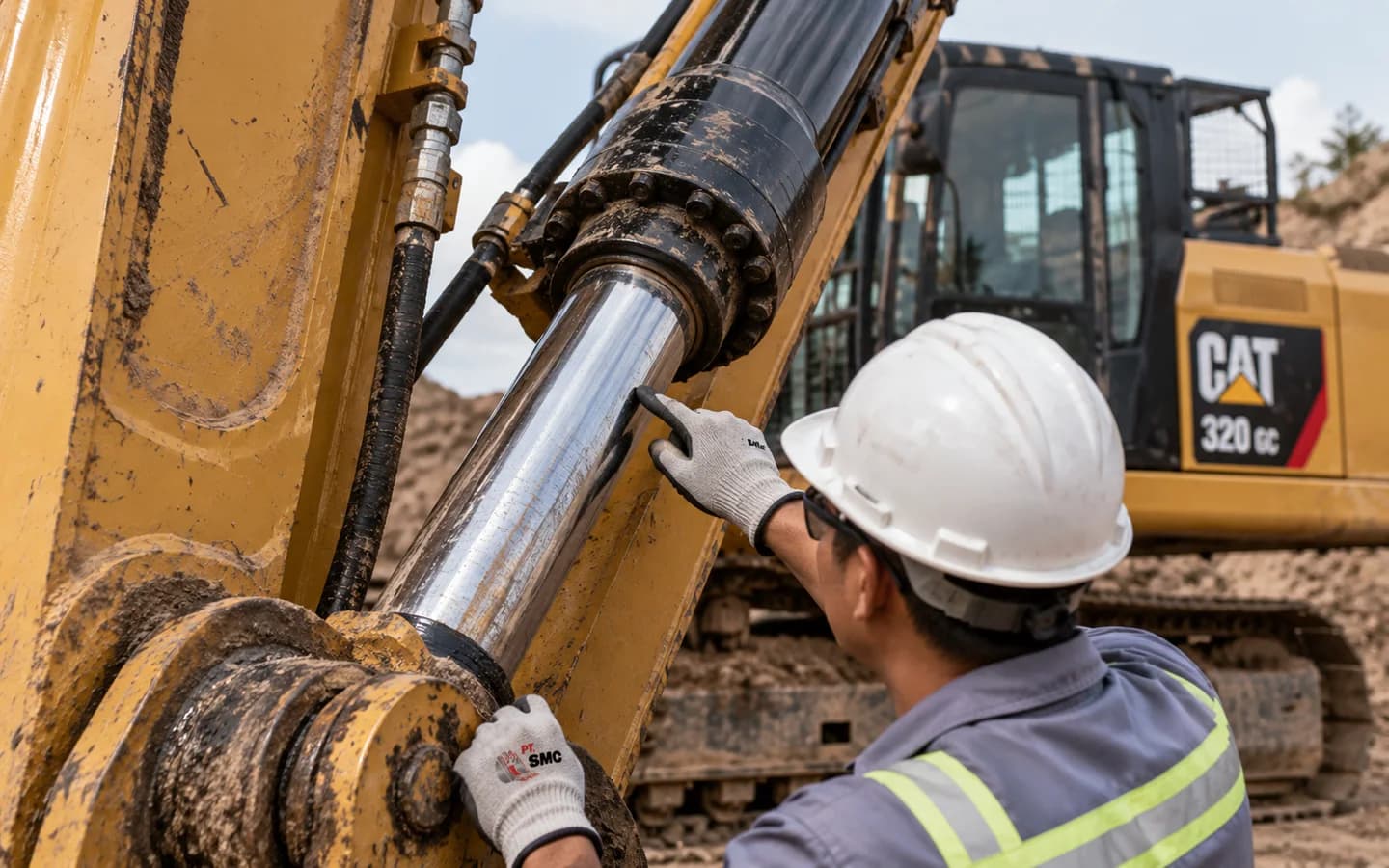 Boom Cylinder Caterpillar 320 GC Bermasalah: Gejala dan Pemeriksaan Awal