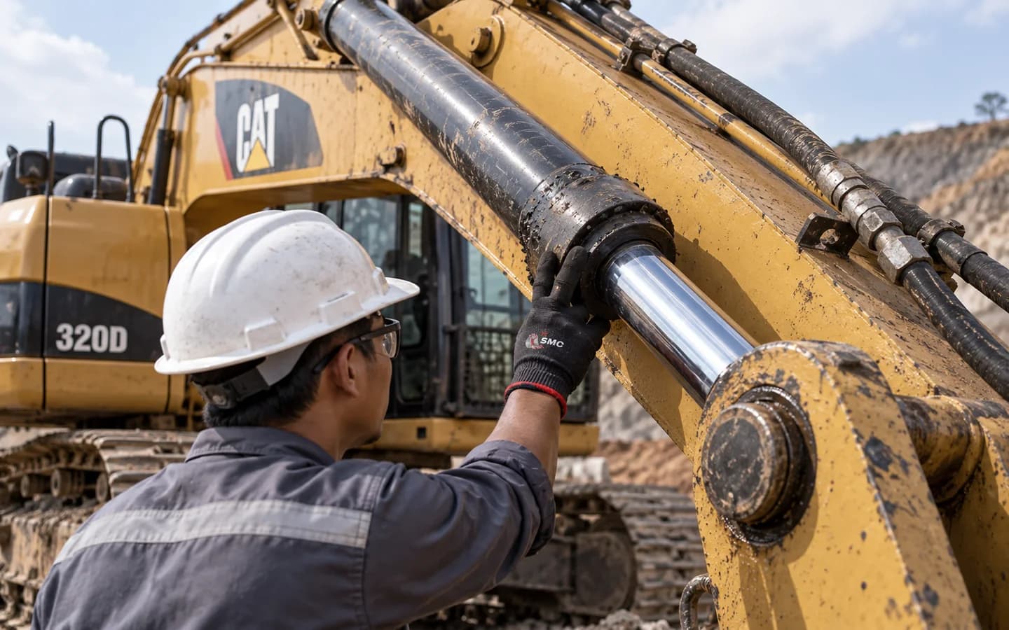 Boom Cylinder Caterpillar 320D Bermasalah: Gejala dan Pemeriksaan Awal