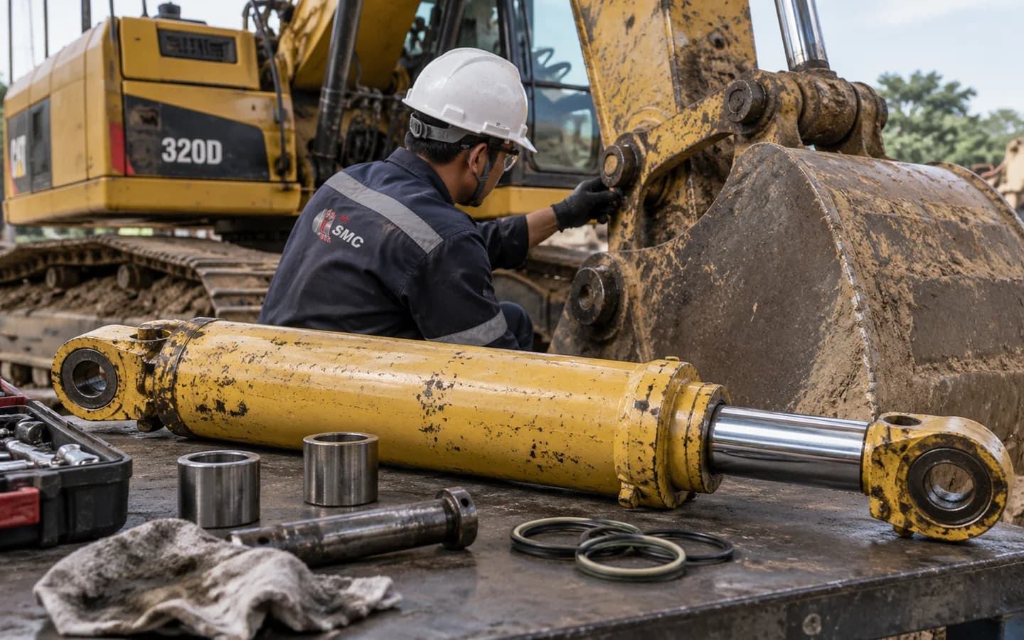 Bucket Cylinder Caterpillar 320D Bermasalah: Gejala dan Pemeriksaan Awal