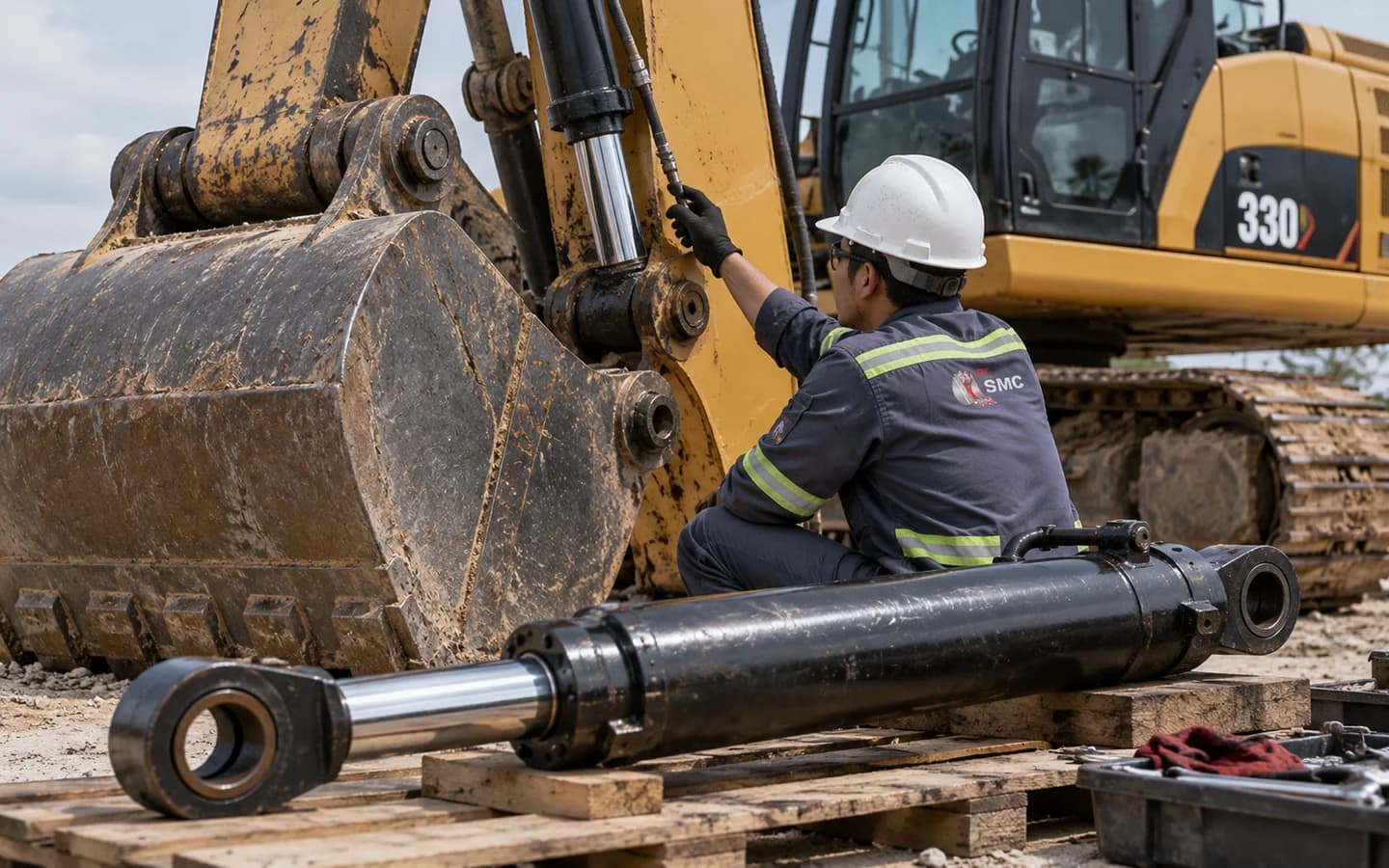 Bucket Cylinder Caterpillar 330 Bermasalah: Gejala dan Pemeriksaan Awal