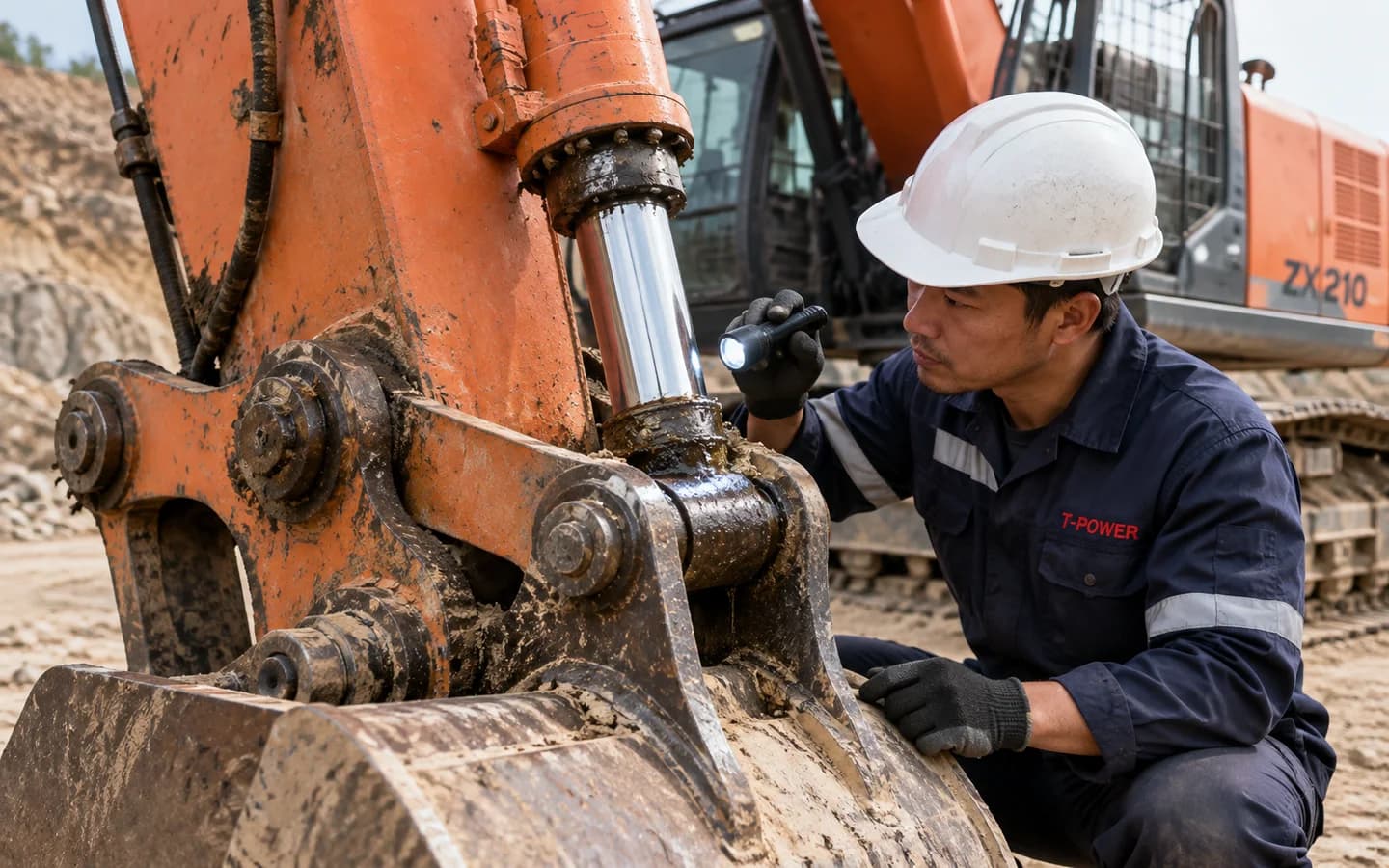 Bucket Cylinder Hitachi ZX210 Bermasalah: Gejala dan Pemeriksaan Awal