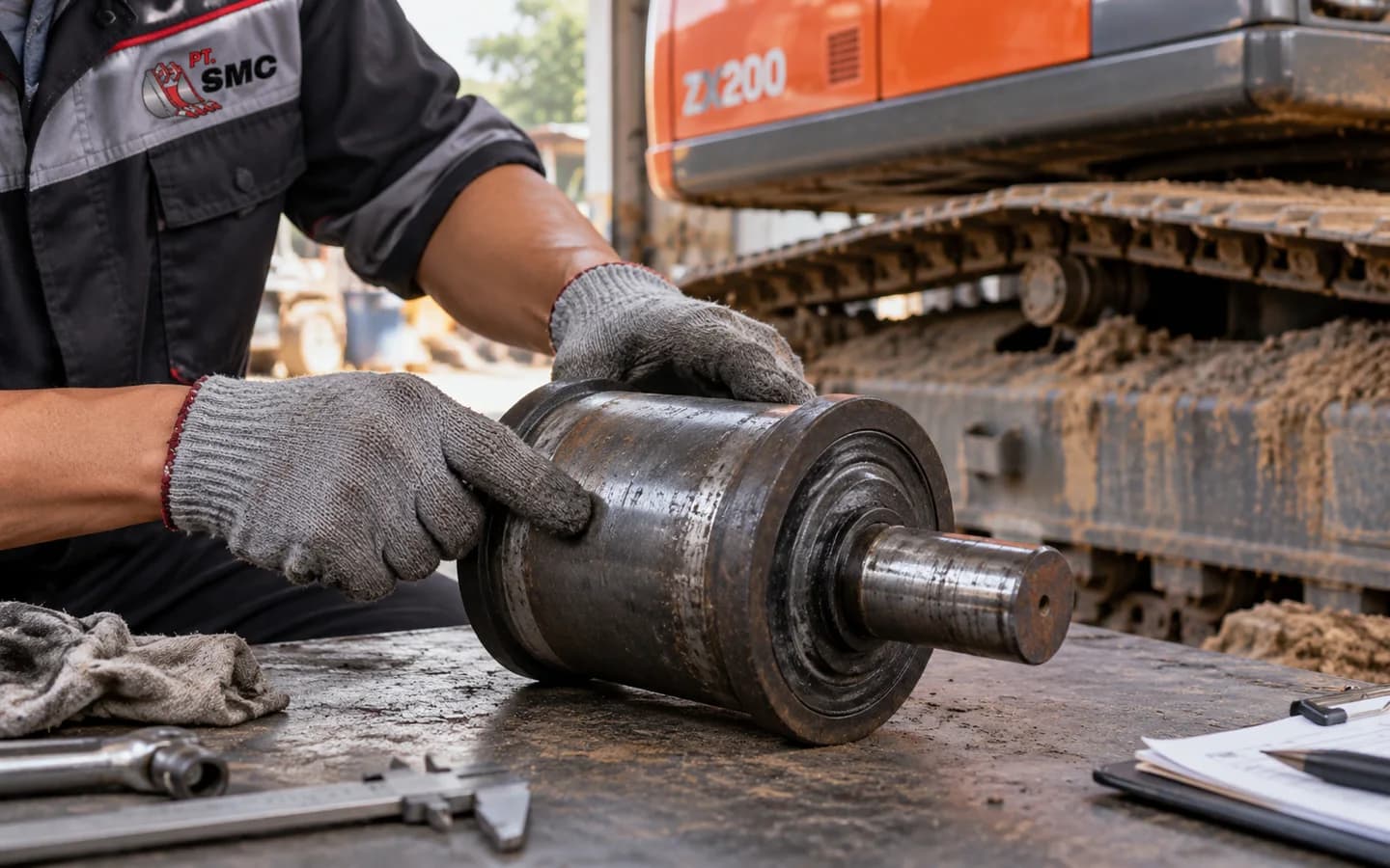 Carrier Roller Hitachi ZX200 Bermasalah: Gejala dan Pemeriksaan Awal